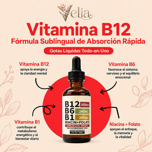 🌿Vitamina B12 Fórmula Sublingual de Absorción Rápida